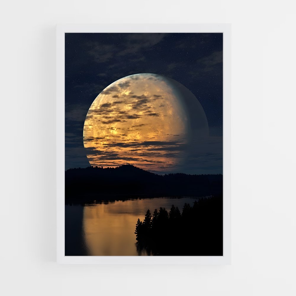 Poster éblouissant Lever de Terre – affiche Système solaire (vue 3)